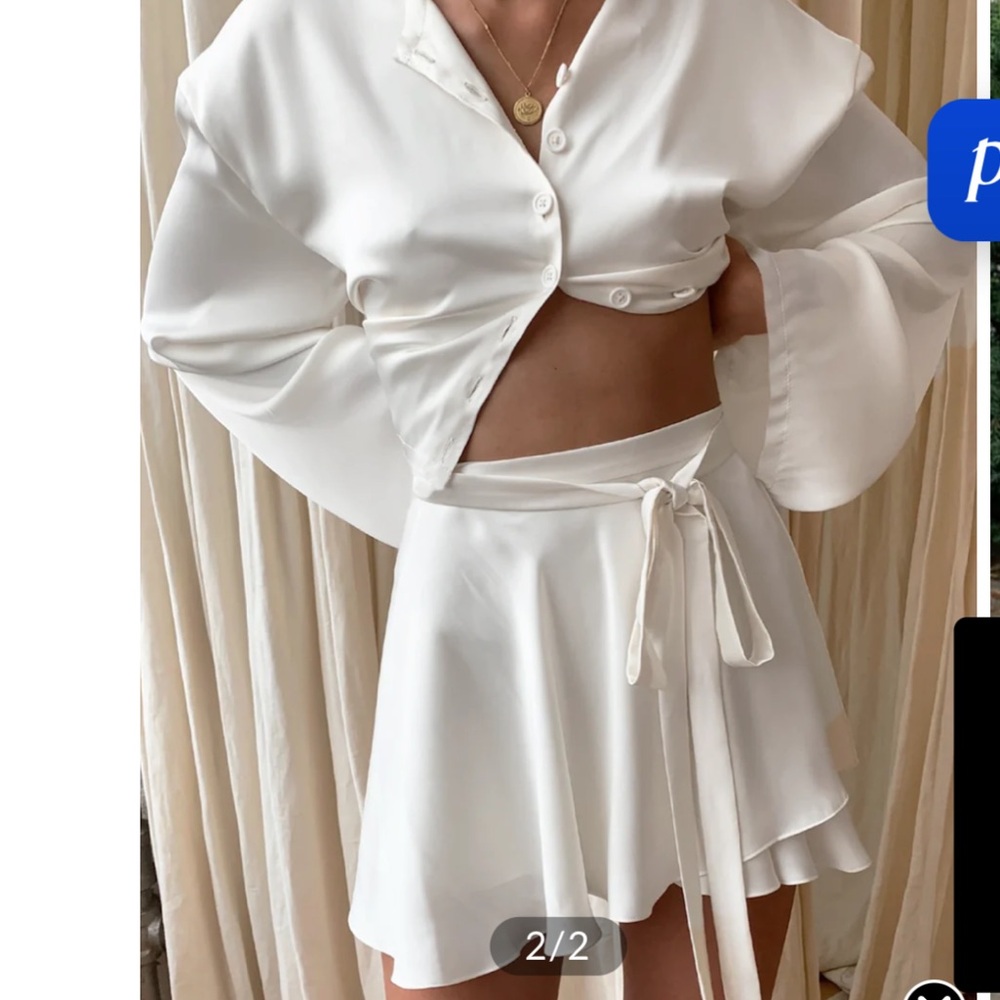 Commense Elegant White 3 -Piece Set skirt and two tops